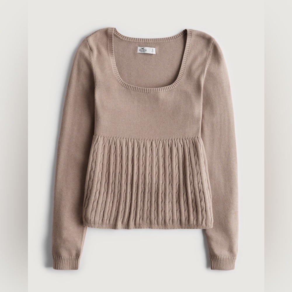 hollister babydoll sweater top